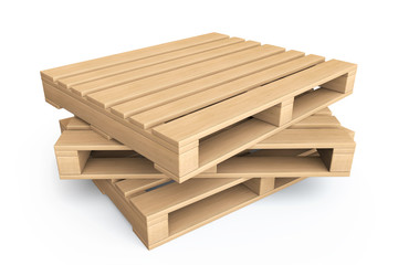 Aufkleber - Logistic concept. Wooden pallets