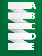Aufkleber - Origami paper alphabet banners, Trendy vector template design