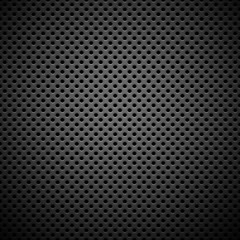 Poster - Seamless Circle Perforated Carbon Grill Texture