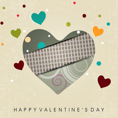 Sticker - Valentines Day background with colorful and decorated hearts. EP