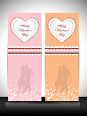 Sticker - Website banner for Happy Valentines Day. EPS 10.