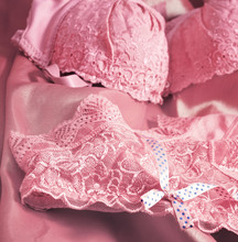 pink lingerie and bra