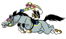 Race Horse With Jockey