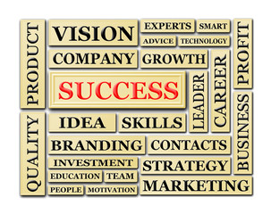 Wall Mural - success tags