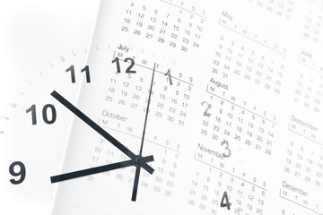Wall Mural - clock and calendar