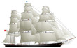 Clipper sailing ship, tea clipper