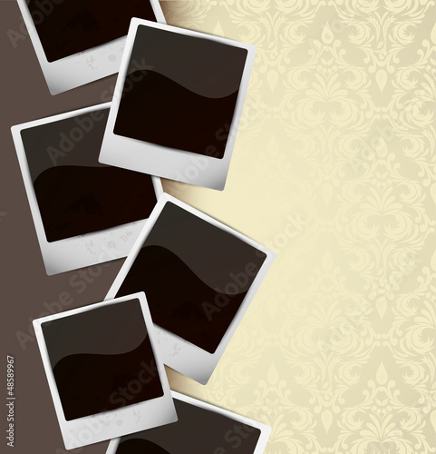 Fototapeta na wymiar Background with photo frames