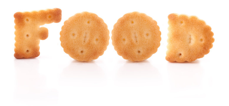Crackers isolated on white background, closeup