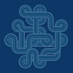 Poster - Abstract background. Twisted lines