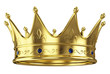 Leinwandbild Motiv Gold crown isolated on white background