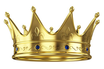 gold crown isolated on white background