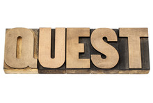 Quest Word In Wood Type