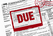 due stamp on tax form
