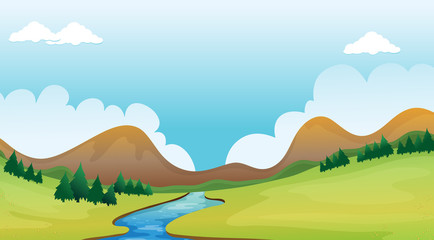 a river and a beautiful landscape