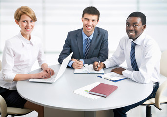 Wall Mural - Business group meeting portrait