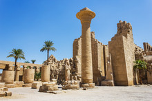 Ancient Ruins Of Karnak Temple In Egypt