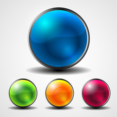 abstract shiny circle button