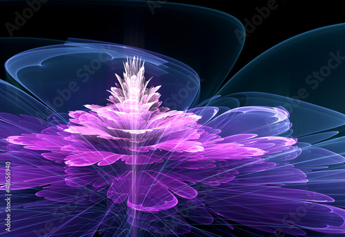 Fototapeta do kuchni blue abstract flower blossom