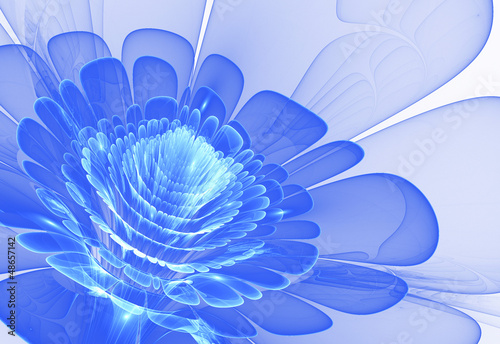 Fototapeta na wymiar blue abstract flower blossom