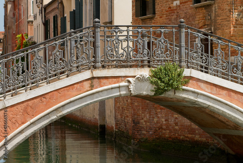 Ancient stone bridge in Venice.