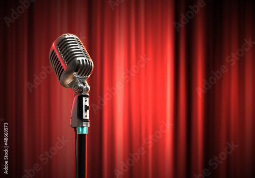 Fototapeta mikrofon  mikrofon-audio-w-stylu-retro