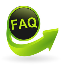 Poster - bouton faq flêche verte