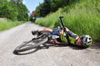 Junge gestürzt mit Fahrrad