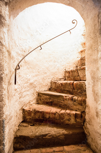 Naklejka na drzwi old staircase