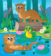 Wall Mural - River fauna theme image 3