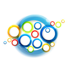 Poster - Shiny colorful abstract background with circles. Eps10