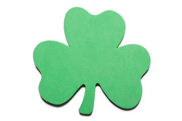 Wall Mural - Foam shamrock isolated on a white background