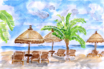 illustration Seaside holiday