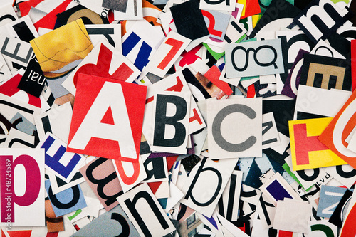 Naklejka nad blat kuchenny Letters background
