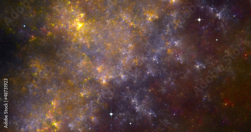 Naklejki kosmos ilustracja-nowej-galaktyki-z-mgla-i-mglawica-emisyjna