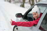 Fototapeta Most - Driving in winter