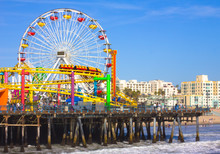 Santa Monica, CA. With A View Of The Ferris Wheel
