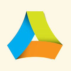 Wall Mural - abstract origami banner background.