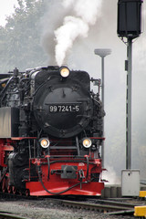 Fototapete - Dampflok der Brockenbahn
