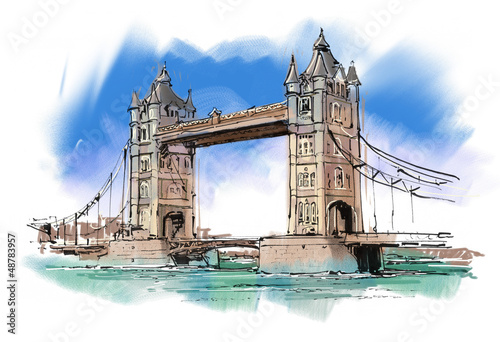 Fototapeta na wymiar the London Tower Bridge