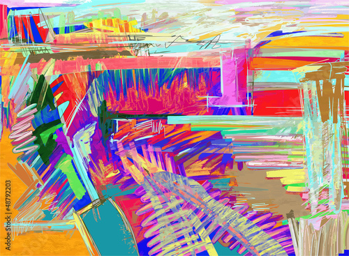 original abstract digital painting - 48792203