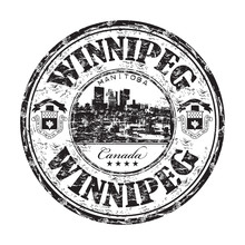 Winnipeg Grunge Rubber Stamp
