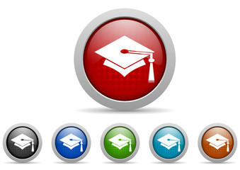 Aufkleber - graduation vector icon set