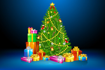 Poster - Christmas Tree with Gift