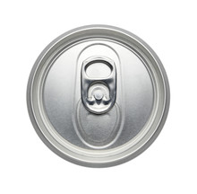 Top of an soda or beer can, can pull tab Realistic photo image