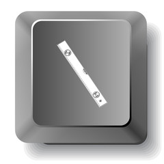 Sticker - Spirit level. Vector computer key.