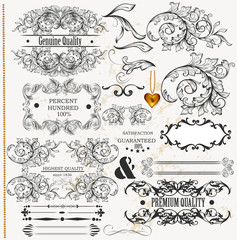 Wall Mural - Calligraphic design elements and page decorations