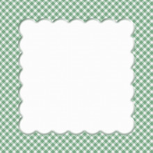 Green Gingham With Ribbon Background For Your Message Or Invitat