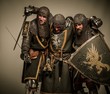 © Nejron Photo - Two medieval knights carrying their buddy
