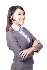 Canvas Print - woman customer support operator