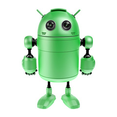 Cute green robot